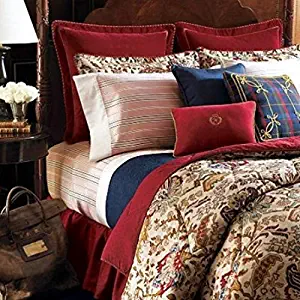 Chaps Home Leighton Tapestry Solid Full/Queen Coverlet, Navy Blue
