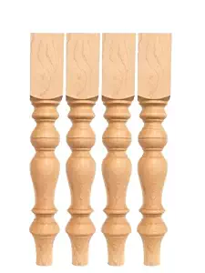 Set Of Knotty Pine Farm House Table Leg - Size: 29" X 3 1/2