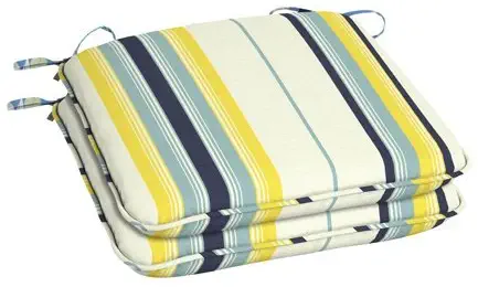 Mainstays- Bell Gardens Stripe Universal Outdoor Seat Pad - Set of 2