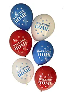 Military Army CamoWelcome Home” Patriotic Latex Balloons | 6-Pack of 12 Round Balloons | American Heroes Party Collection by Havercamp