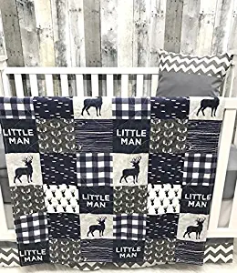 Baby Chevron, Baby Bedding, Woodlands, Buck, Buffalo Plaid, Neutral, Crib Bedding, Nursery Room, Babylooms