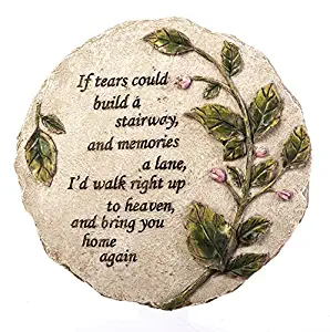 Evergreen Garden Tears to Heaven Polystone Memorial Stepping Stone - 11W x 0.5D x 11H