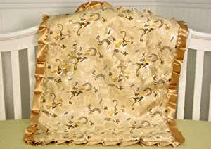 New Boutique Golden Dragons Silky Blanket ** Free Shipping! **