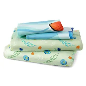 Finding Dory 'Marine Adventure' Sheet Set - Dory and Nemo, Just Keep Swimming - Soft and Comfortable Microfiber Sheets (Full)