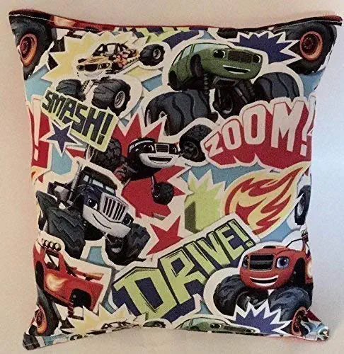 Blaze Pillow The Monster Machines Pillow 10 inches by 11 inches Handmade Hypoallergenic Cotton with Flannel Backing Ideal for Gift and Multiple Uses