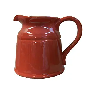 Home Essentials Home Essentials Ceramic Fire Red 8"large Pitcher, Red