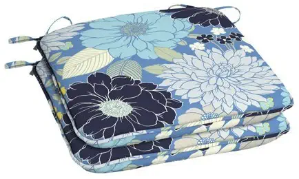 Mainstays- Bell Gardens Floral Universal Outdoor Seat Pad - Set of 2