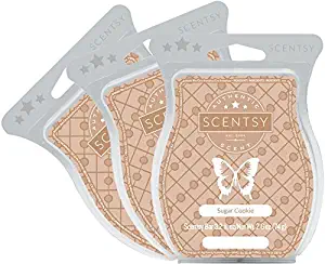 Scentsy, Sugar Cookie, Wickless Candle Tart Warmer Wax 3.2 Oz Bar, 3-pack (3),Brown