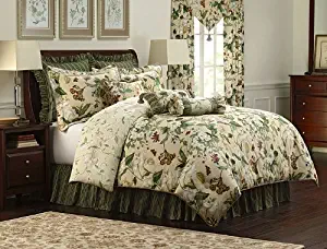 Royal Heritage Home Williamsburg Garden Images King Size Comforter Set, 9 Piece