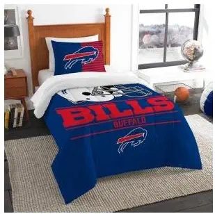 Northwest NFL Buffalo Bills Twin Comforter and Sham, One Size, Multicolor