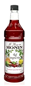 Monin Flavored Syrup, Red Sangria Mix, 33.8-Ounce Plastic Bottle (1 liter)