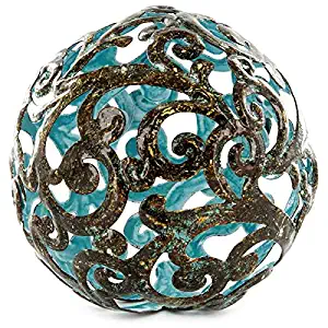 Blue Fancy Metal Decorative Sphere