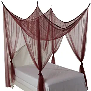 Heavenly 4 Post Bed Canopy, Burgundy