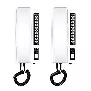 2PCs Wireless Intercom Security System Long Range Talk for Home Office Warehouse Call 2 Stations Extendable Clear Sound Two Way Communication