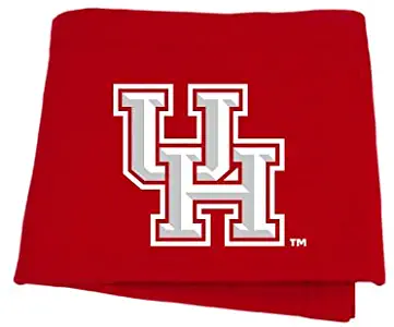 CollegeFanGear Houston Cougars Red Sweatshirt Blanket 'Interlocking UH'