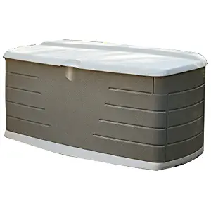 Rubbermaid 2047054 Deck Box, Large, Olive/Sandstone
