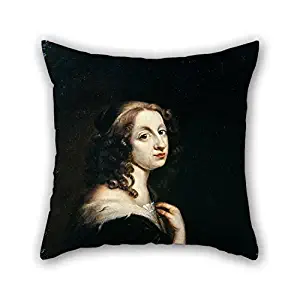 beeyoo Oil Painting David Beck - Christina, Queen of Sweden 1644-1654 Pillow Covers 20 X 20 inches / 50 by 50 cm Best Choice for Bedding Him Divan Dinning Room Christmas Club with Double Sides