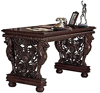 Design Toscano Effingham Gryphon Library Desk Dining Table, 55 Inch