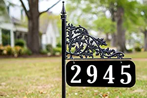 Oak 30 Inch Reflective Address Sign - Double Sided - Easy to Read Day and Night 98% Positive Reviews on Amazon