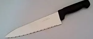 Professional Serrated Chef's Knife 8 Inch Surgical Stainless - Never Needs Sharpening