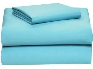 Twin Extra Long Micro Fiber Sheet Set - Soft and Comfy - By Crescent Bedding Aqua Blue Twin XL