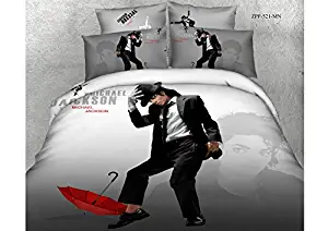 High Quality Full 4-piece Bedding Set Michael Jackson 3D Printed Design Helps Accent Your Bedroom Style