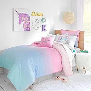 Kids Bedding Rainbows & Unicorns Ombre Stardust Girls Full Comforter & Sheet Set + Homemade Wax Melts