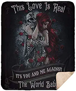 This Love is Real It's You and Me Against The World Fleece Blanket - Premium Sherpa Blanket - Woven Blanket, One Size, Premium Sherpa Blanket - 50x60 / White