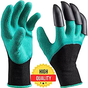 Garden Genie Gloves with Claws Waterproof Gardening Gloves for Digging & Planting One Size Fits All As Seen On TV