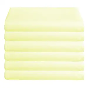 Babydoll Bedding 6 Piece Daycare Sheets, Yellow, 18" x 36"