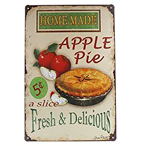 dingleiever DL-Vintage Home Decoration Accessories Home Made Apple Pie Art Wall Decor