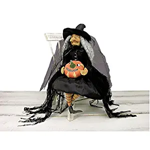 "Lunella" Witch Halloween Figure Soft Sculpture Fabric Doll