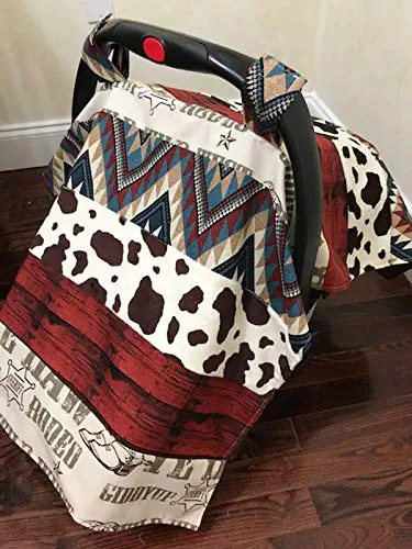 Car Seat Cover, Cowboy Car Seat Canopy, Rodeo, Western, Pony