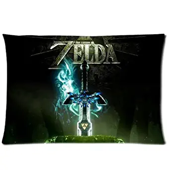 Star Legend of Zelda Link Sword Custom Zippered Pillow Case Cover 20*30inch (Twin sides)