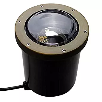 AQLighting Composite In Ground Well Light w/Open Face Cover, UL Certified Landscape 120V Uplight for Driveway, Deck, Step, Garden Lights Outdoor