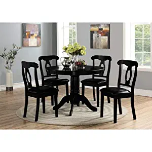 Angel Line 5-Piece Lindsey Dining Set (Black)