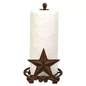 Cast Iron Star Rustic Paper Towel Holder - Western Kitchen Decor