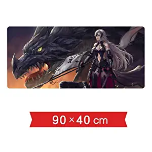 DMWSD Fate/Grand Order Game Characters Mouse Pads Table Mats Jeanne D'Arc Alter, Dragon Witch Ruler Oversized Slip Slip Professional Gaming Mouse Pad Desk Laptop PC Peripherals