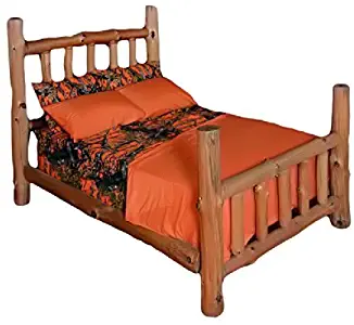 Regal Comfort The Woods Orange Camo 6pc Set, Flat Sheet, Fitted Sheet, 4 Pillowcase Set (Full, Orange)