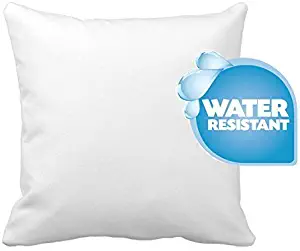 IZO Home Goods Premium Outdoor Anti-mold Water Resistant Hypoallergenic Stuffer Pillow Insert Sham Square Form Polyester, 24" L X 24" W, Standard/White