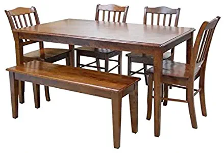 Boraam Shaker 6-Piece Dining Set, Walnut