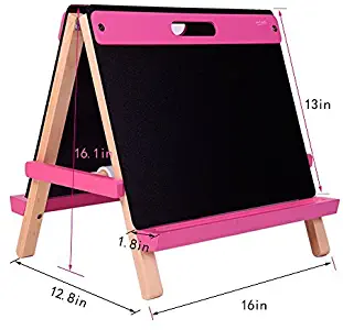 Mont Marte Tabletop Easel for Kids, Nice Art Easels with Roll Papers for Kids&Toddlers-Pink