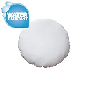 IZO Home Goods Premium Outdoor Anti-mold Water Resistant 18 Inch Diameter Round Decorative Pillow Insert, Sham Stuffer