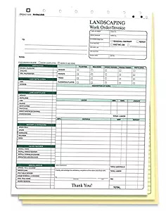 Landscaping Work Order Form/Invoice/Billing Sheets