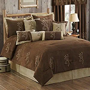 Buckmark Suede 4 Pc FULL SIZE Comforter Set (Comforter, 2 Shams, 1 Bedskirt) SAVE BIG ON BUNDLING!