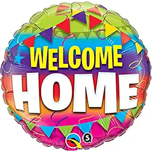 Qualatex Foil Balloon 45245 WELCOME HOME PENNANTS, 18", Multicolored