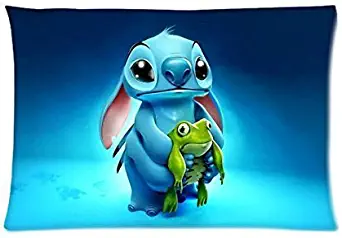 Lilo Stitch Custom Zippered Pillow Cases Soft Confortable 20x30 (Twin Sides)