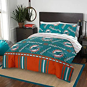 The Northwest Company NFL Miami Dolphins Queen Bed in a Bag Complete Bedding Set #407365429