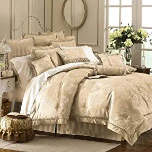 Waterford Dunloe Floral Medallion 4-PC Queen Comforter Set, Platinum