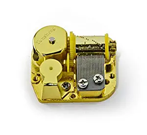 18 Note Mechanical Movement Music Box Component with Winding Key – DIY Custom Music Box Mechanism, Music Box Parts – Choose Your own Song